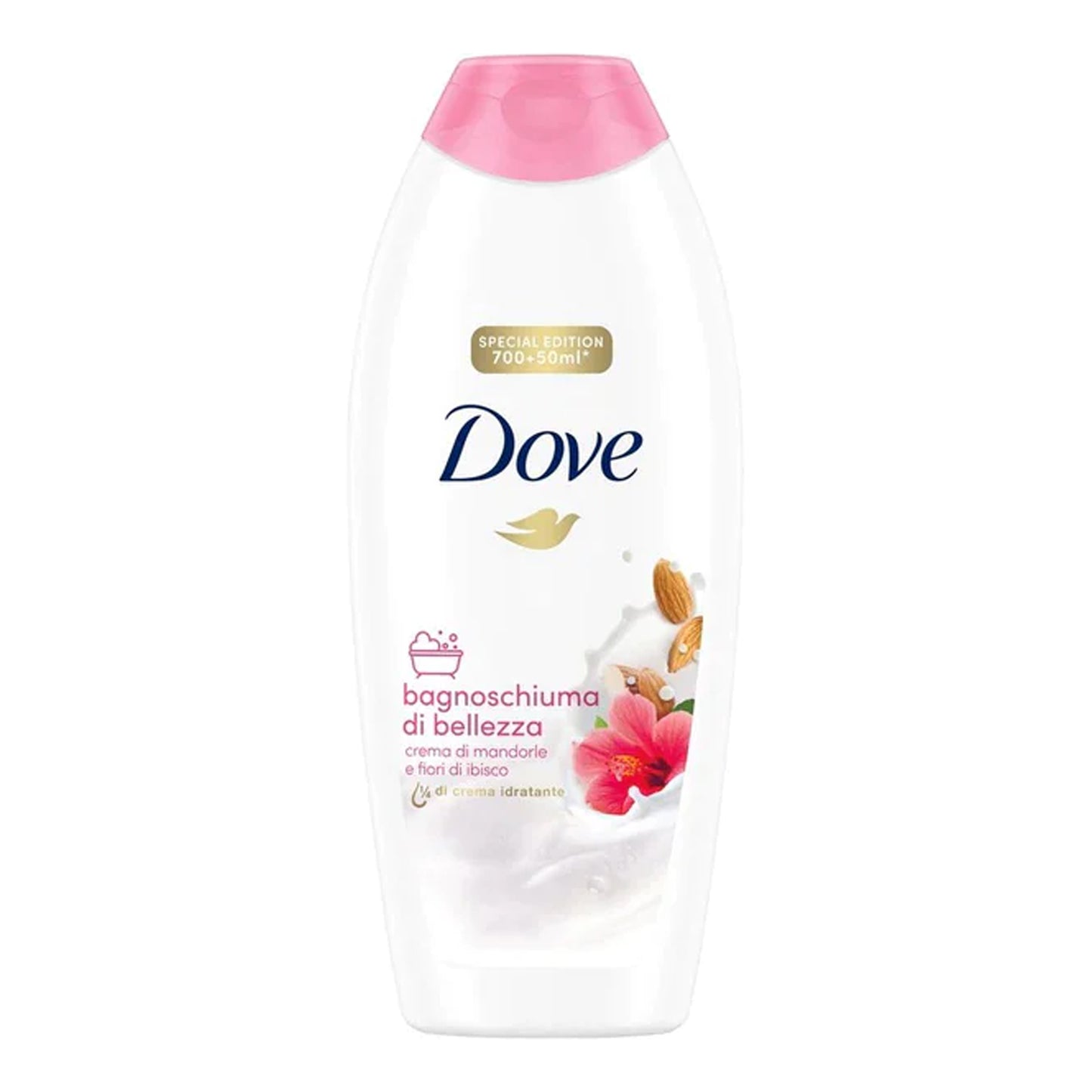 DOVE - ALMOND CREAM & HIBISCUS FLOWERS BEAUTY BATH FOAM - 750ML
