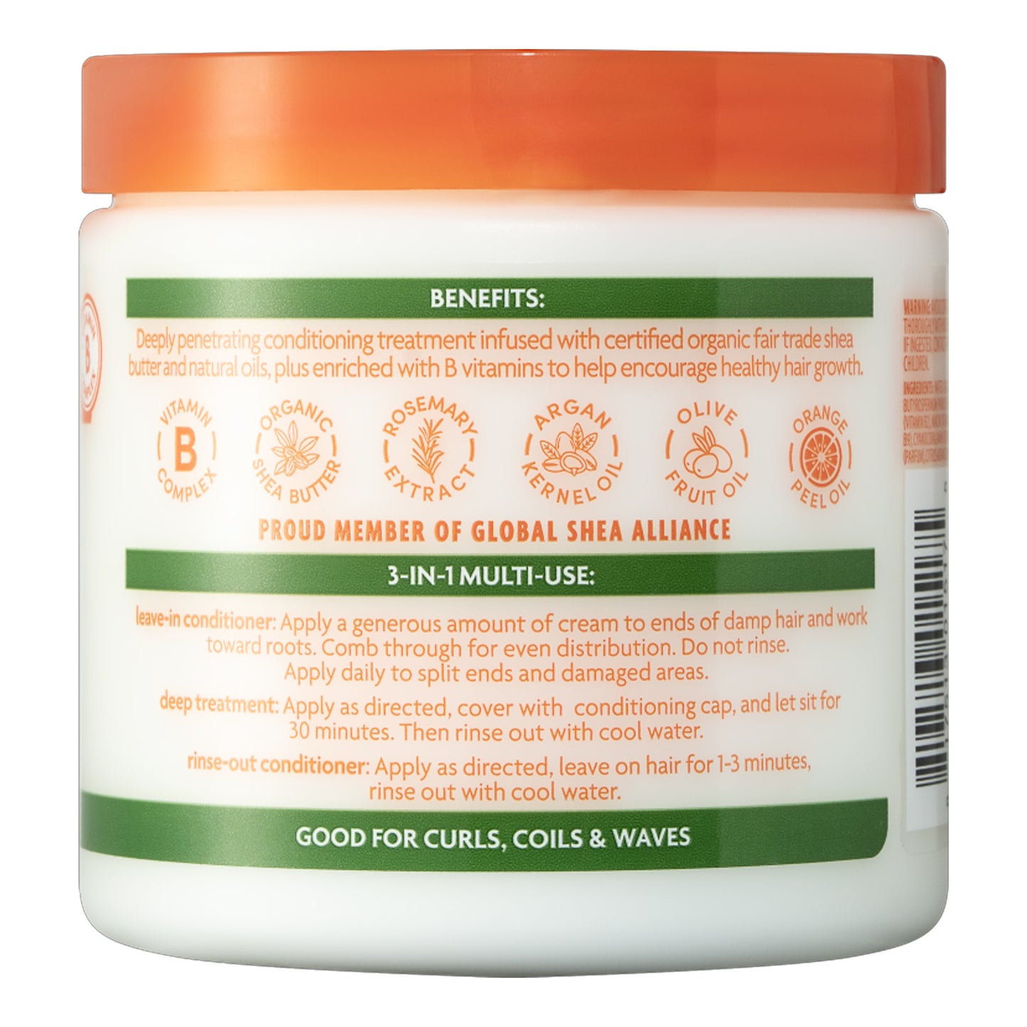 Cantu - Shea Butter Argan Oil Leave-In Conditioning Repair Cream - 453g (USA)