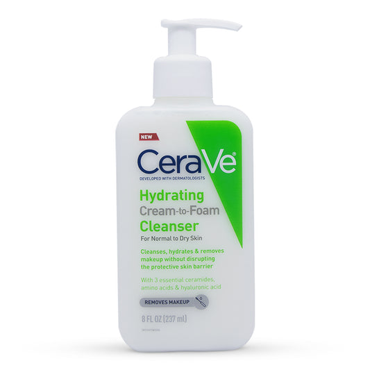 CERAVE - HYDRATING CREAM-TO-FOAM CLEANSER FOR NORMAL TO DRY SKIN - 237ML