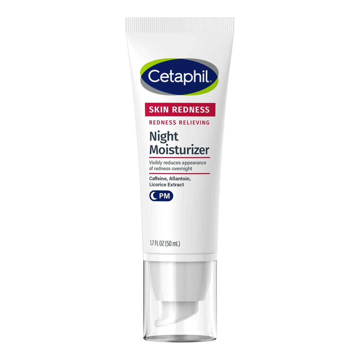 Cetaphil - Skin Redness Redness Relieving Night Moisturizer With Caffeine, Allantoin & Licorice Extract For Sensitive Skin - 50ml (Canada)