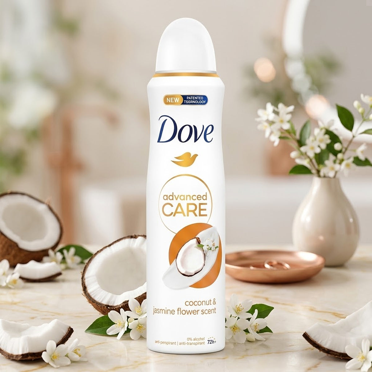 Dove - Advanced Care Go Fresh Coconut & Jasmine Flower Scent 72H Anti-Perspirant Spray - 250ml (UK)
