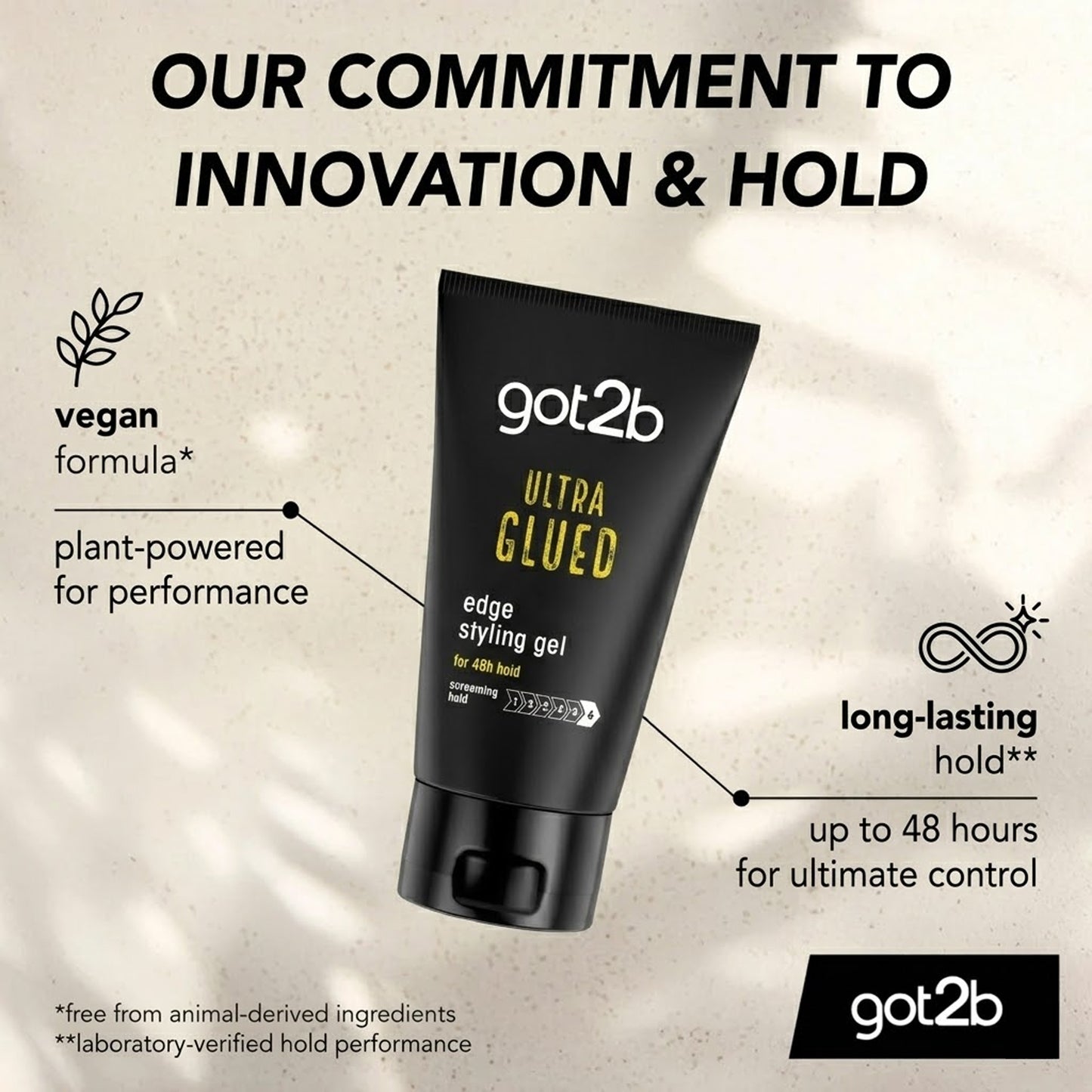 Got2B - Ultra Glued Edge Styling Gel For 48H Hold - 150ml (Slovenia)