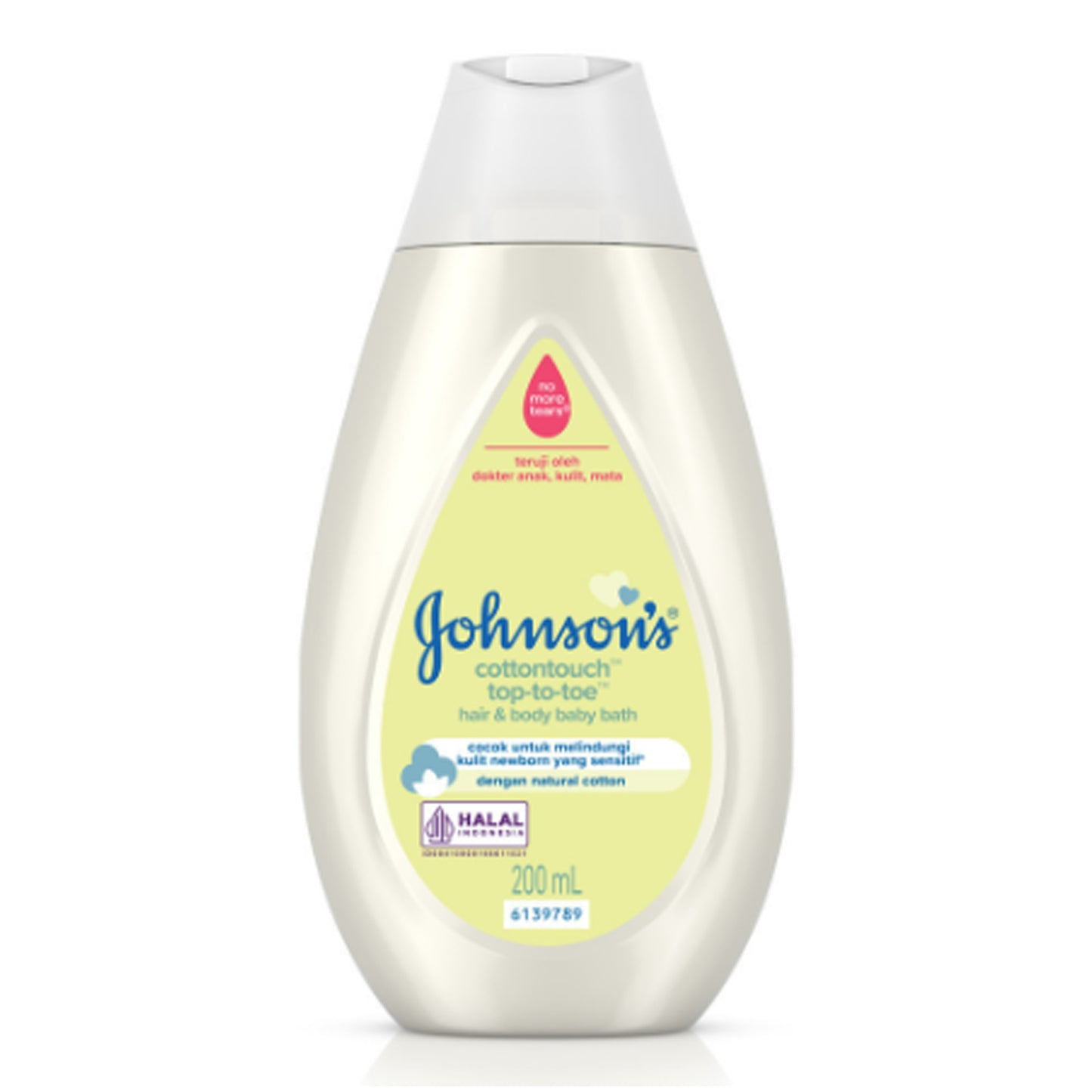 Johnson's - Cotton Touch Top-To-Toe Hair & Body Baby Bath - 200ml (Malaysia)