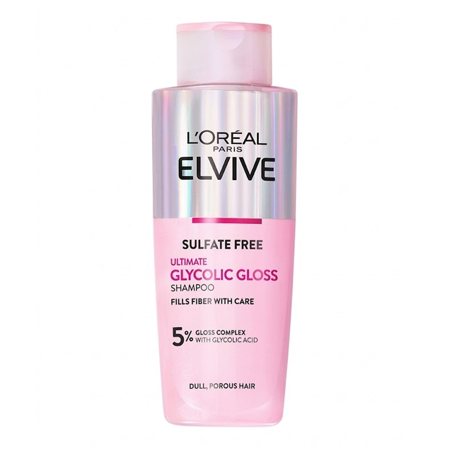 L'Oreal Paris - Elvive Glycolic Gloss Sulfate Free Care & Smoothing Shampoo With Glycolic Acid For Dull, Porous Hair - 200ml (France)