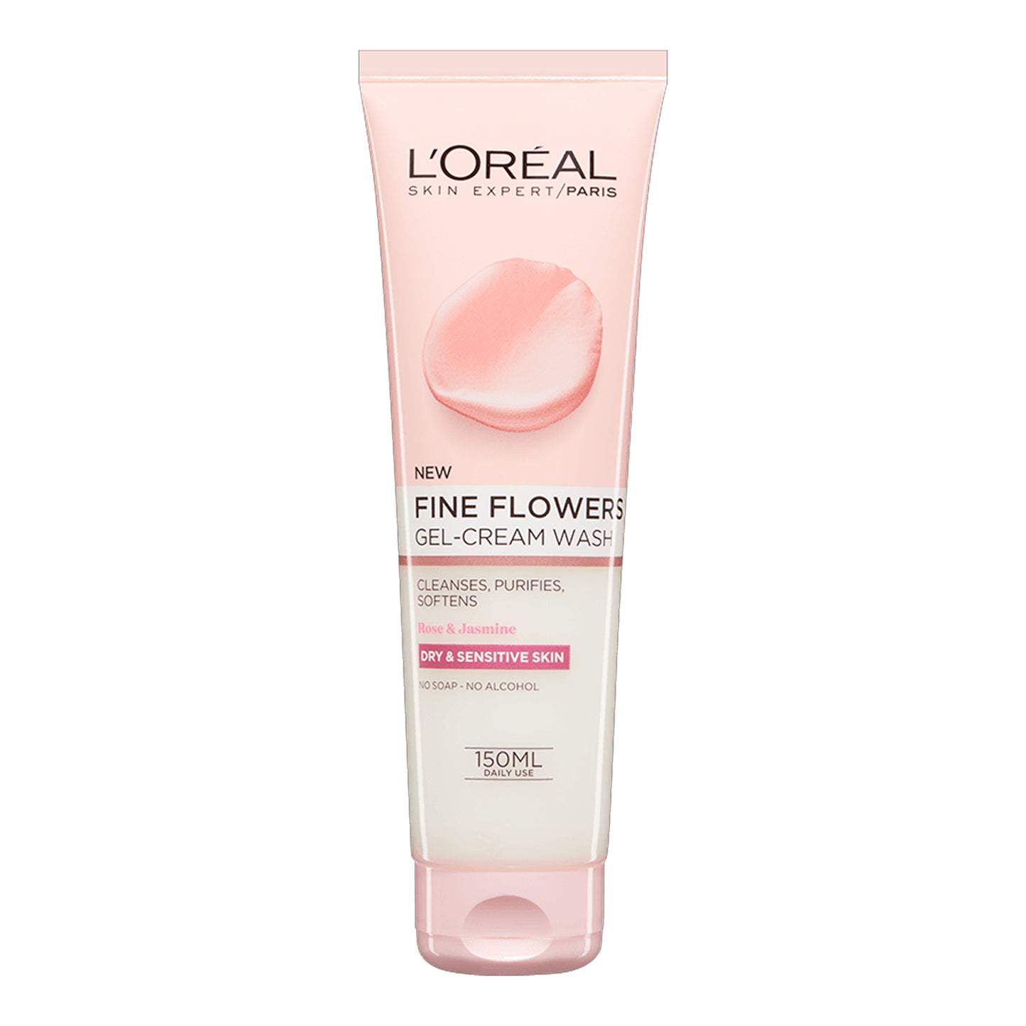 L'Oreal Paris - Fine Flowers Gel-Cream Wash With Rose & Jasmine For Dry & Sensitive Skin - 150ml (Germany)