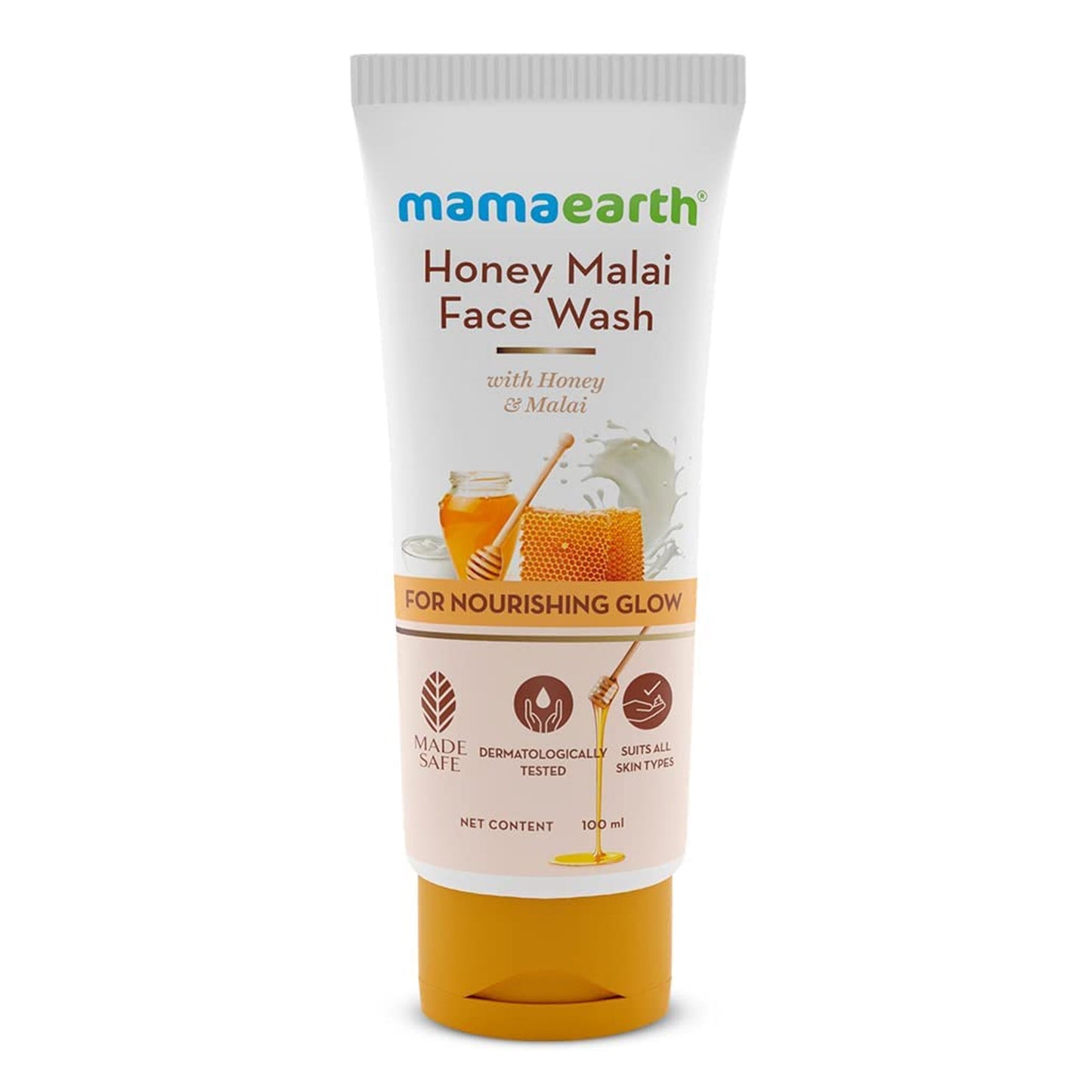 Mamaearth - Honey Malai Face Wash With Honey & Malai For Nourishing Glow - 100ml