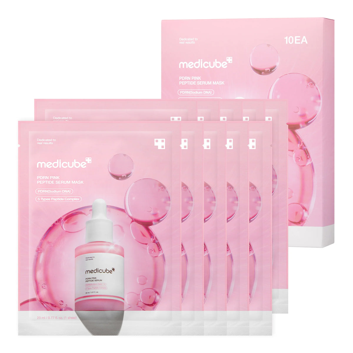 Medicube - PDRN Pink Peptide Serum Mask - 10 Serum Masks (Korea)