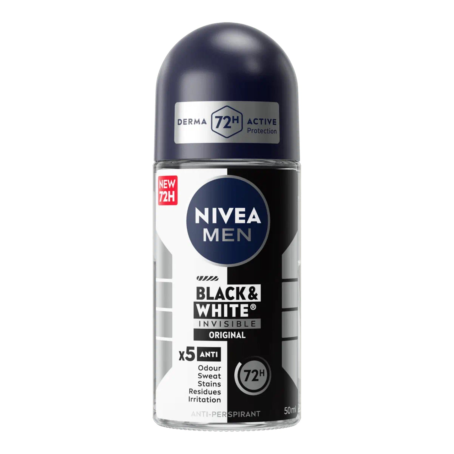 Nivea Men - Black & White Invisible Original 72H Anti-Perspirant Roll On - 50ml (Thailand)