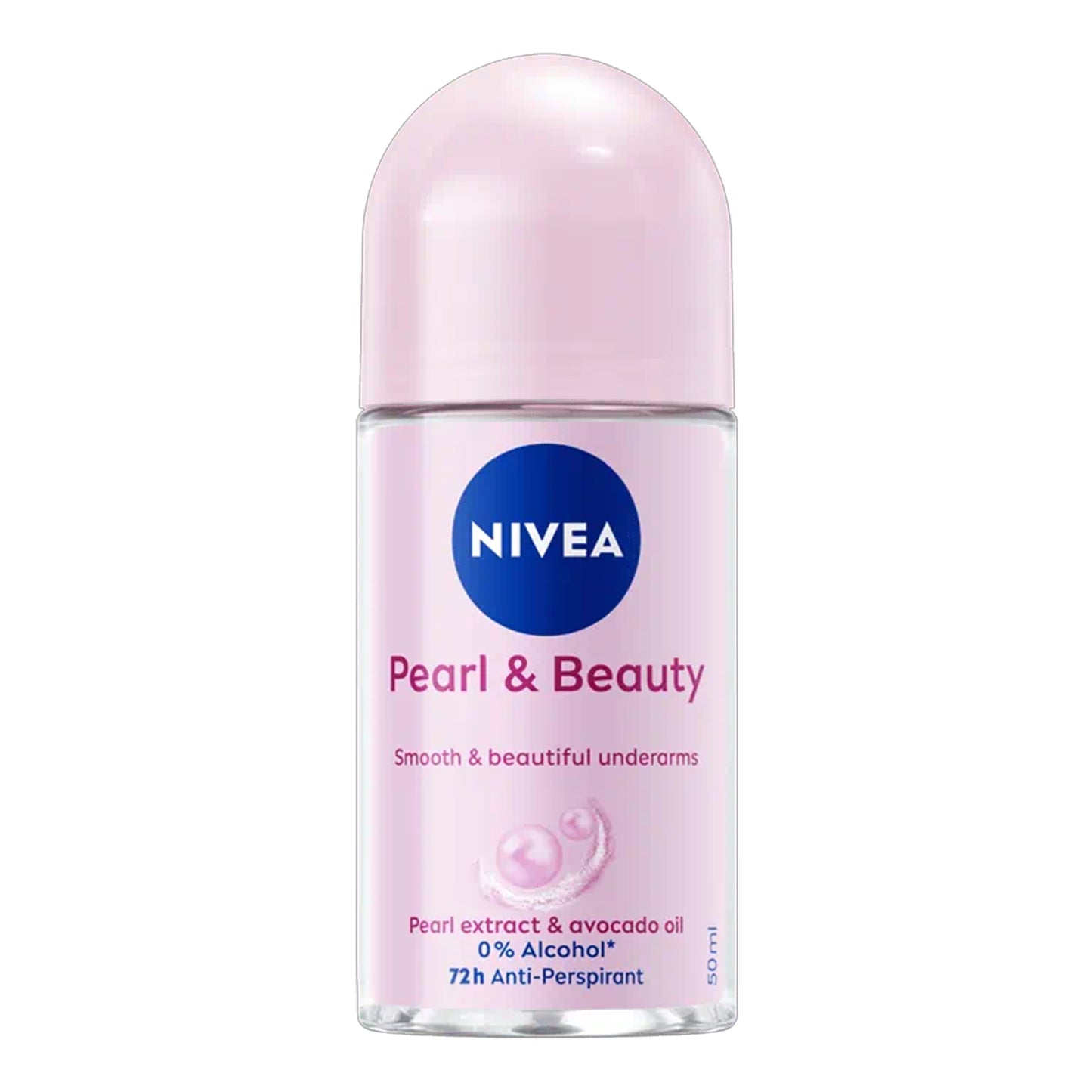 Nivea - Pearl & Beauty 72H Anti-Perspirant Roll On With Pearl Extract & Avocado Oil - 50ml (Thailand)