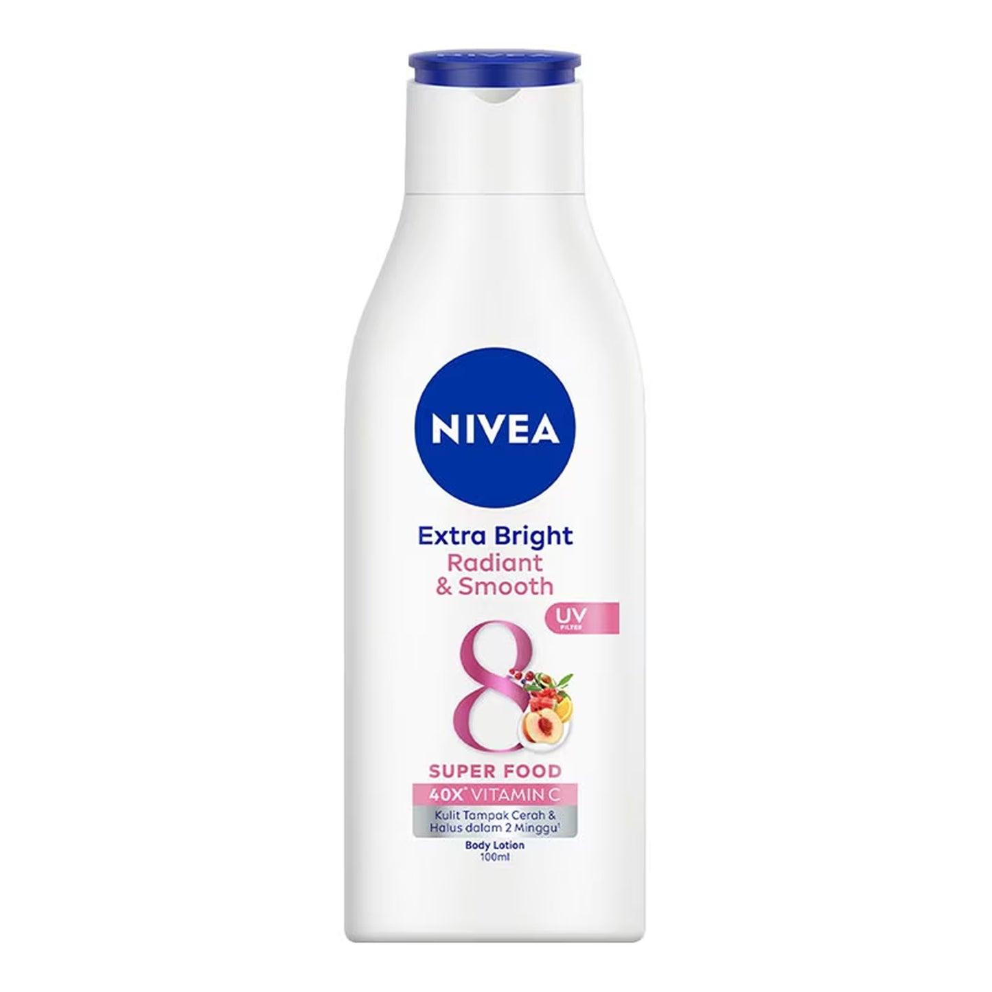 Nivea - Extra Bright Radiant & Smooth 8 Super Food Body Lotion With UV Filter - 100ml