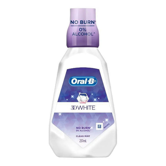 ORAL B - 3D WHITE CLEAN MINT MOUTHWASH - 237ML