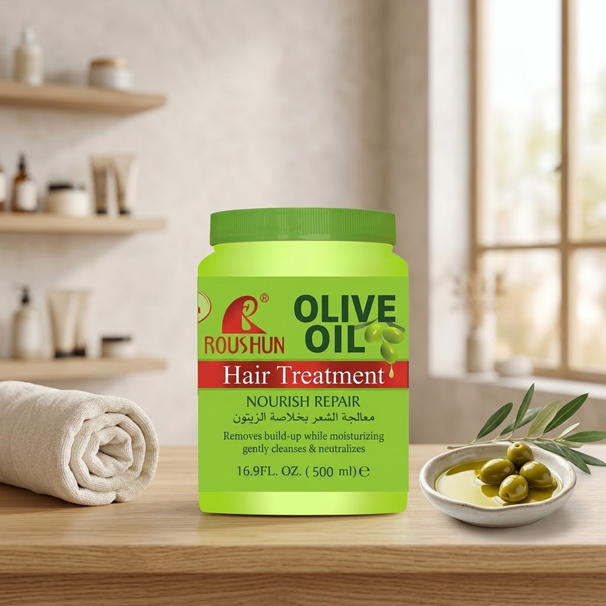 Roushun - Olive Oil Nourish Repair Hair Treatment - 500ml (PRC)