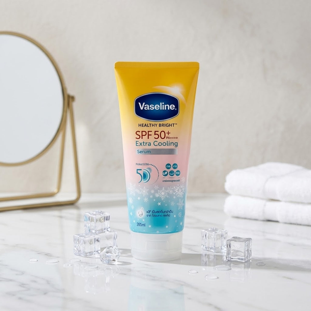 Vaseline - Healthy Bright Extra Cooling Serum With Icy Menthol & Mint SPF 50+ PA++++ - 265ml (Thailand)