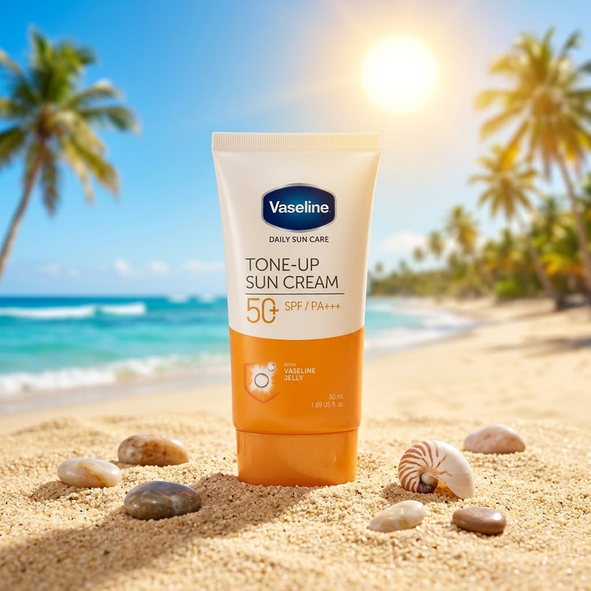 Vaseline - Daily Sun Care Tone-Up Sun Cream With Vaseline Jelly SPF 50+ PA+++ - 50ml (Korea)