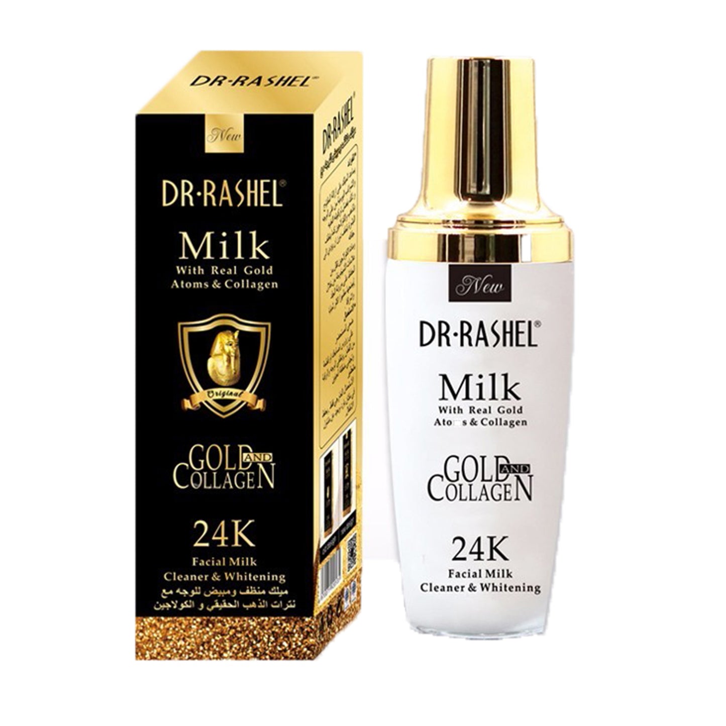 Dr. Rashel - 24K Gold & Collagen Facial Milk Cleaner & Whitening With Real Gold Atoms & Collagen - 100ml