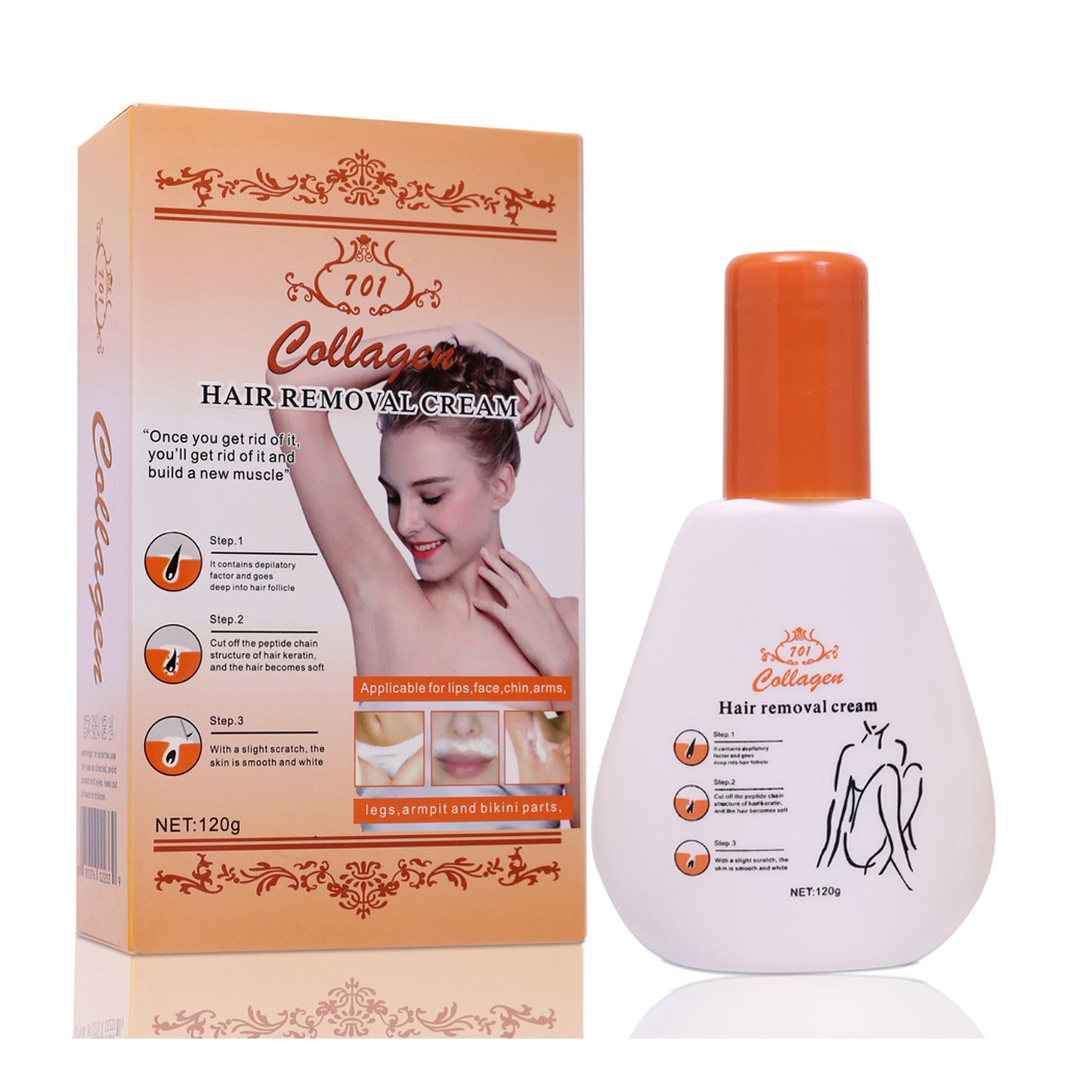 701 COLLAGEN - HAIR REMOVAL CREAM - 120G