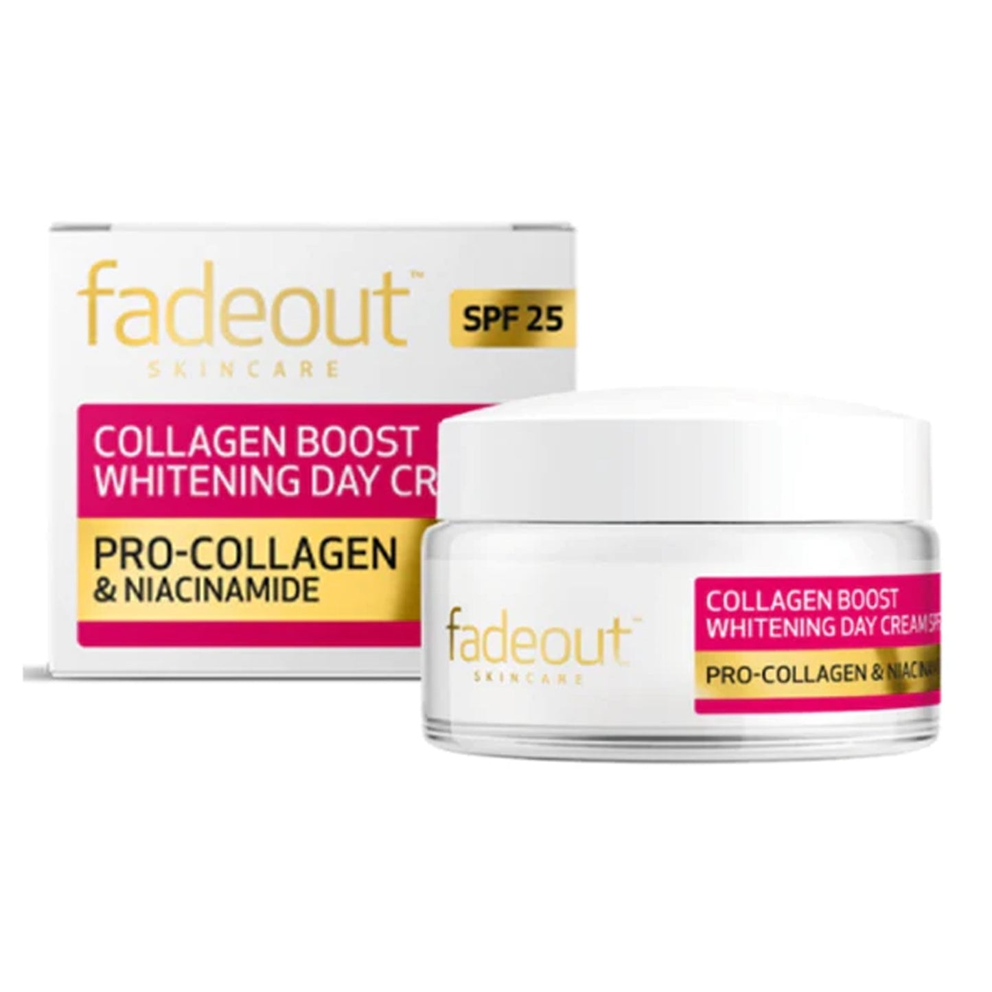 FADEOUT - COLLAGEN BOOST WHITENING DAY CREAM WITH PRO-COLLAGEN & NIACINAMIDE SPF 25 - 50ML
