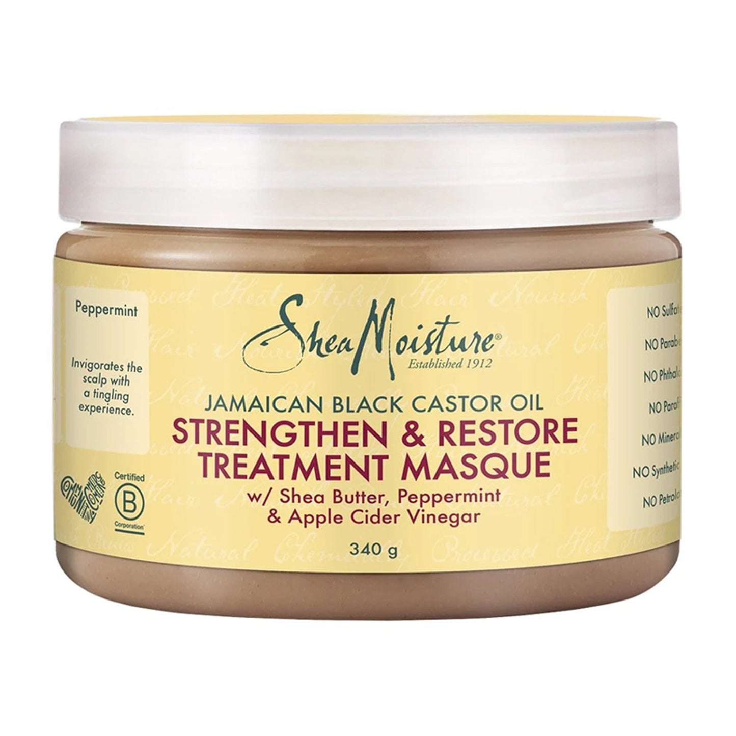 SHEA MOISTURE - JAMAICAN BLACK CASTOR OIL STRENGTHEN & RESTORE TREATMENT MASQUE - 340G