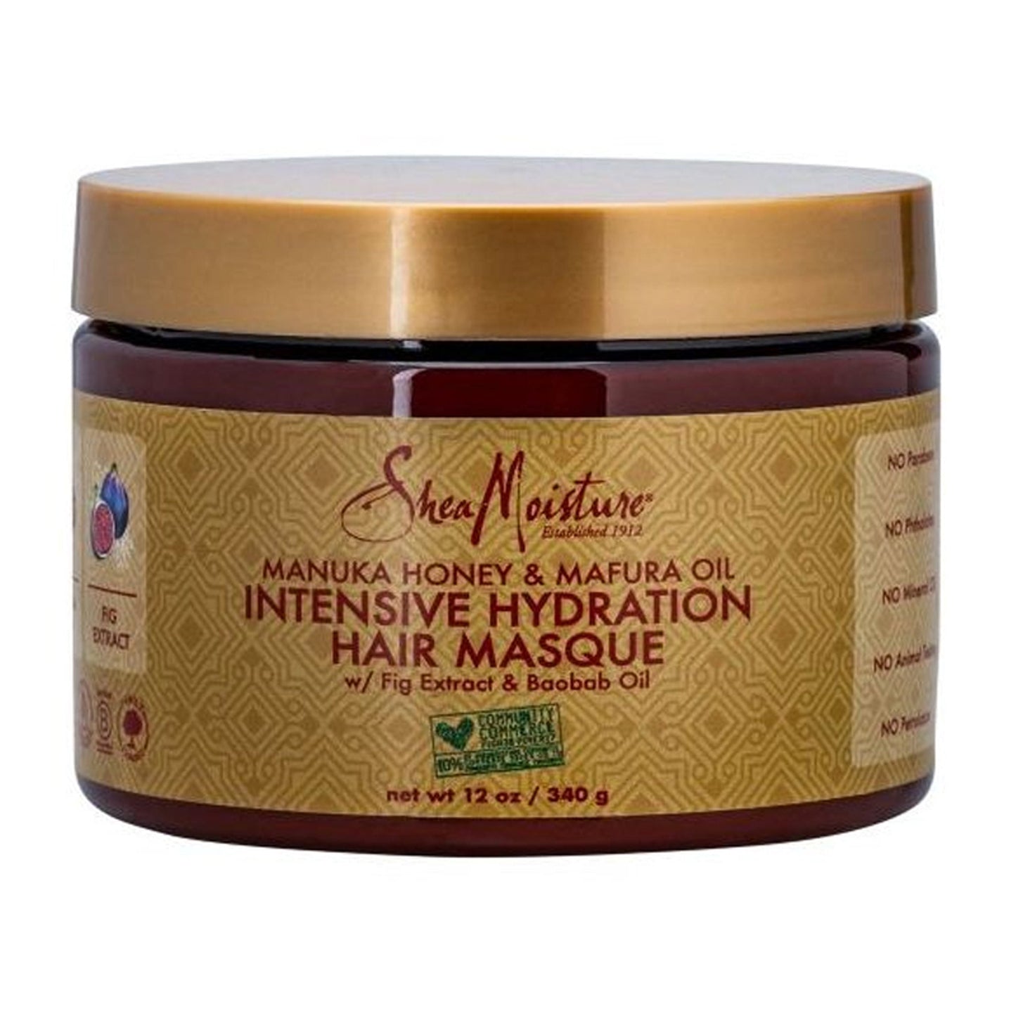 SHEA MOISTURE - MANUKA HONEY & MAFURA OIL INTENSIVE HYDRATION MASQUE - 340G