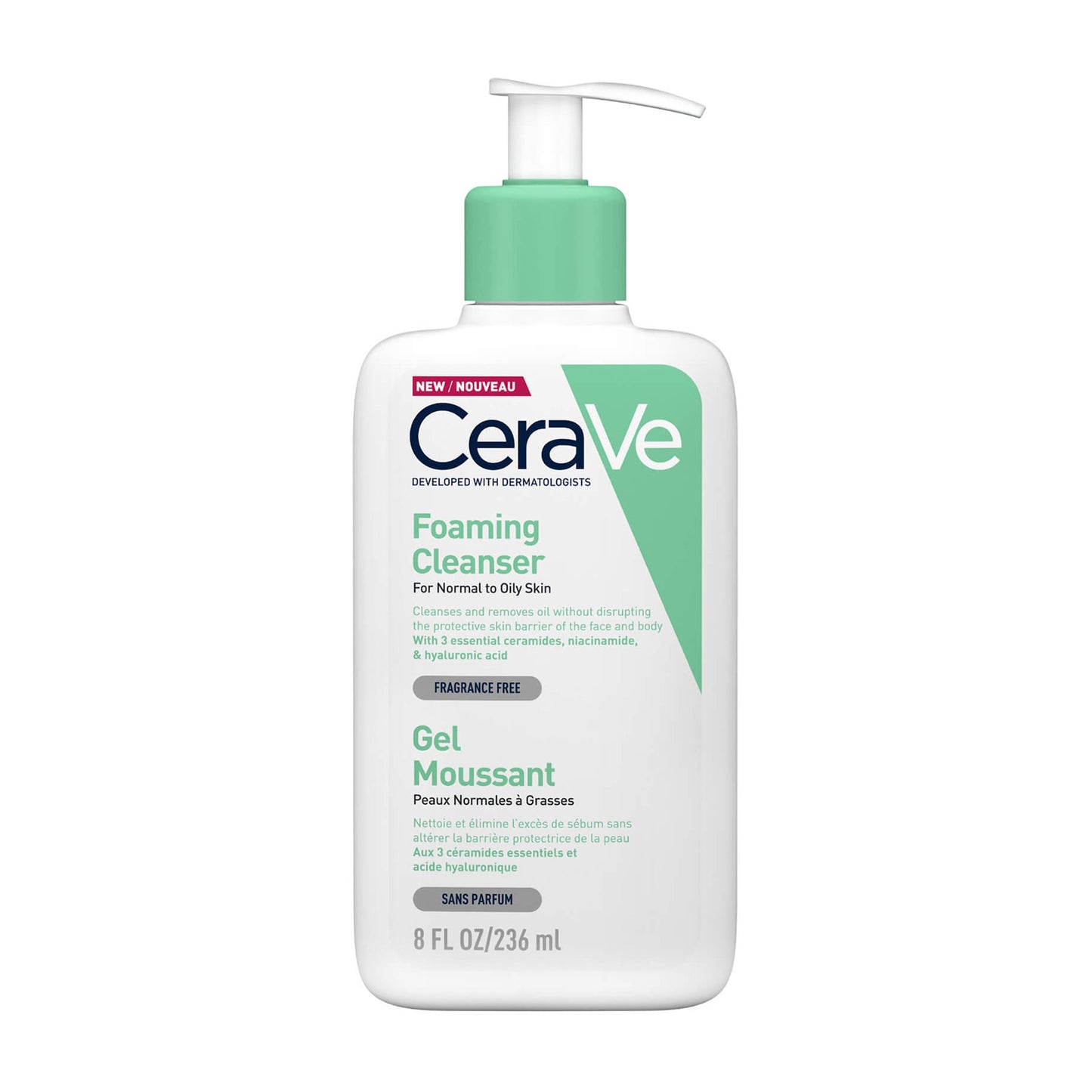 Cerave - Foaming Cleanser For Normal To Oily Skin - 236ml (France)