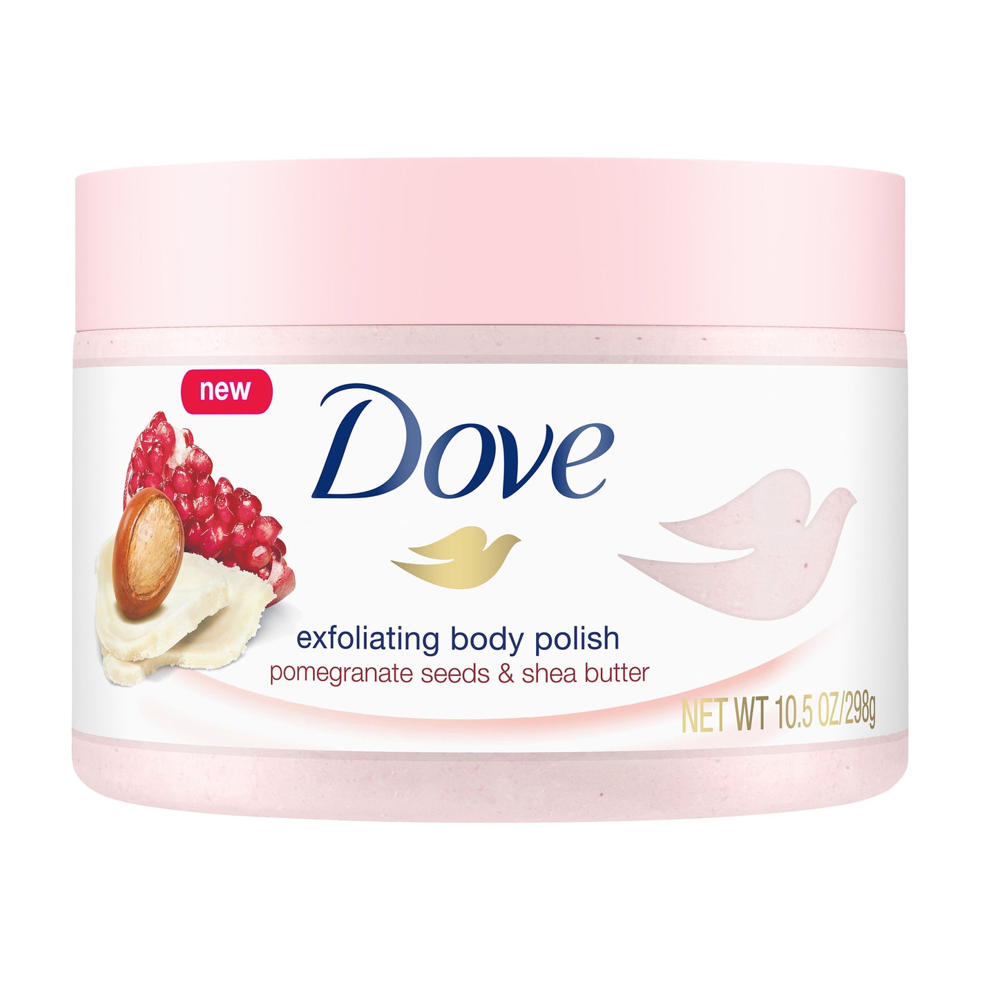 DOVE - POMEGRANATE SEEDS & SHEA BUTTER EXFOLIATING BODY POLISH - 298G