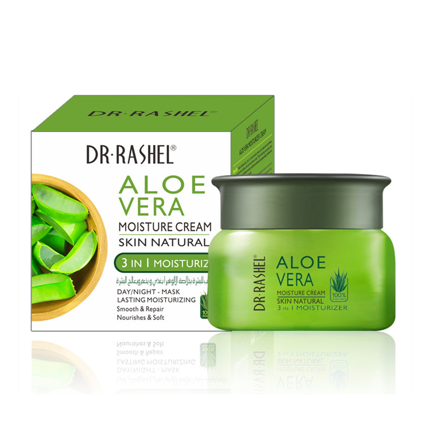 Dr. Rashel - Skin Natural Aloe Vera Moisture Cream - 3 In 1 Moisturizer Day/Night Mask - 50g