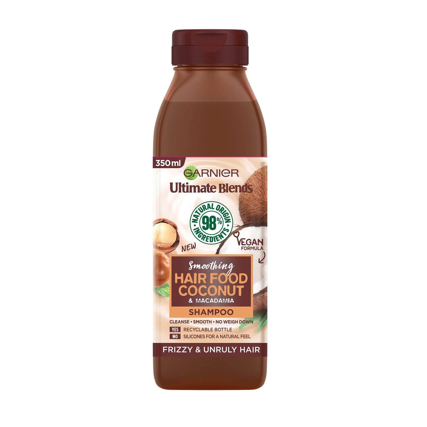 GARNIER - ULTIMATE BLENDS SMOOTHING HAIR FOOD COCONUT & MACADAMIA SHAMPOO - 350ML