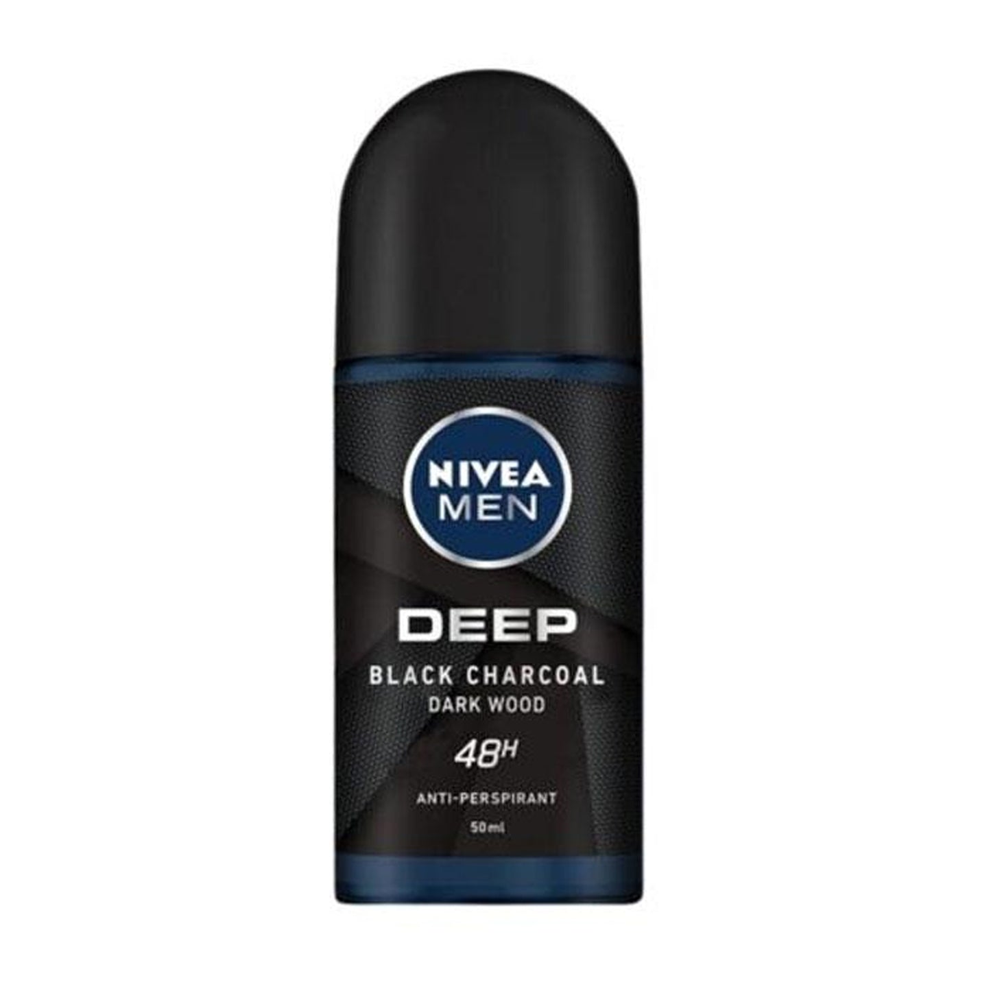 Nivea Men - Deep Black Charcoal Dark Wood 48H Anti-Bacterial Deodorant Roll On - 50ml