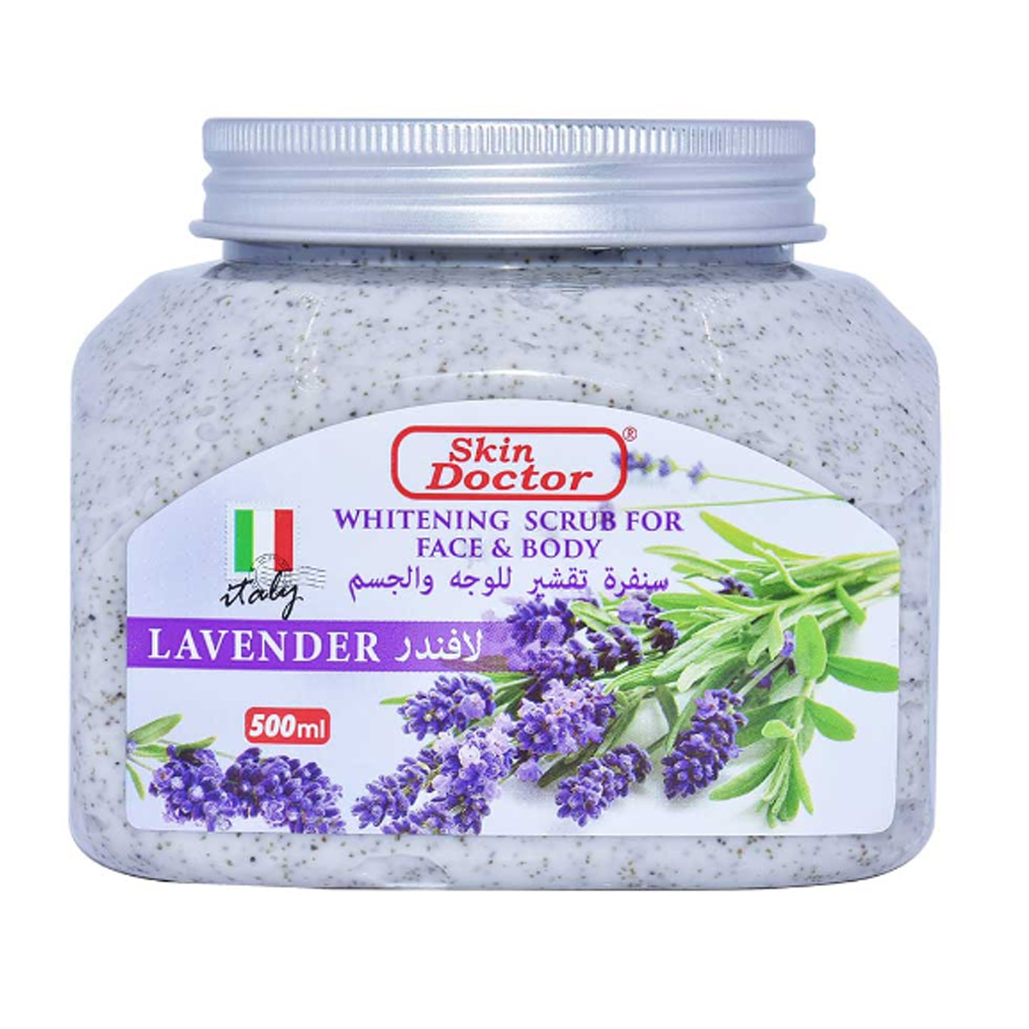 SKIN DOCTOR LAVENDER WHITENING SCRUB FOR FACE BODY 500G SUGARI