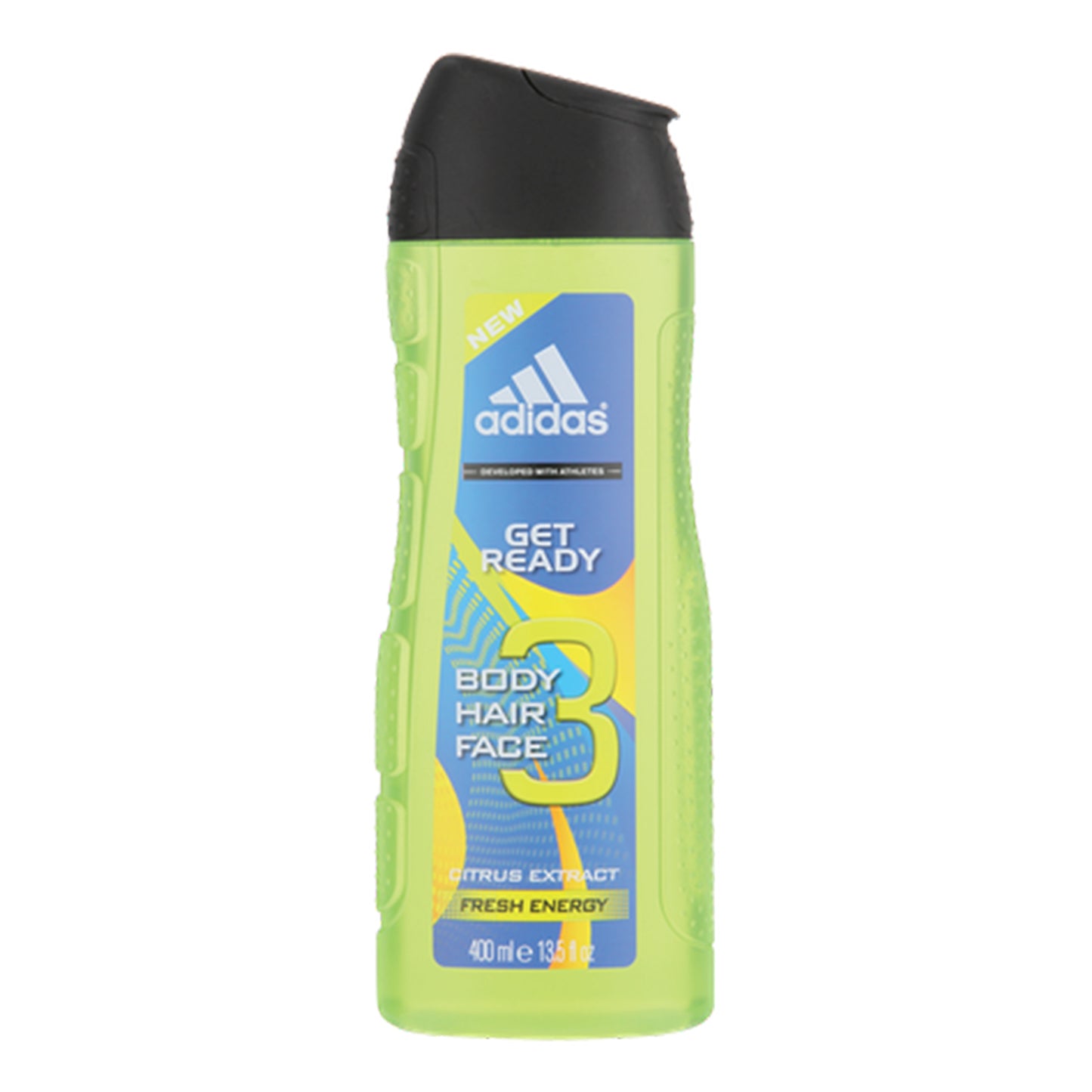 ADIDAS - GET READY FRESH ENERGY 3 IN 1 SHOWER GEL WITH CITRUS EXTRACT - 400ML