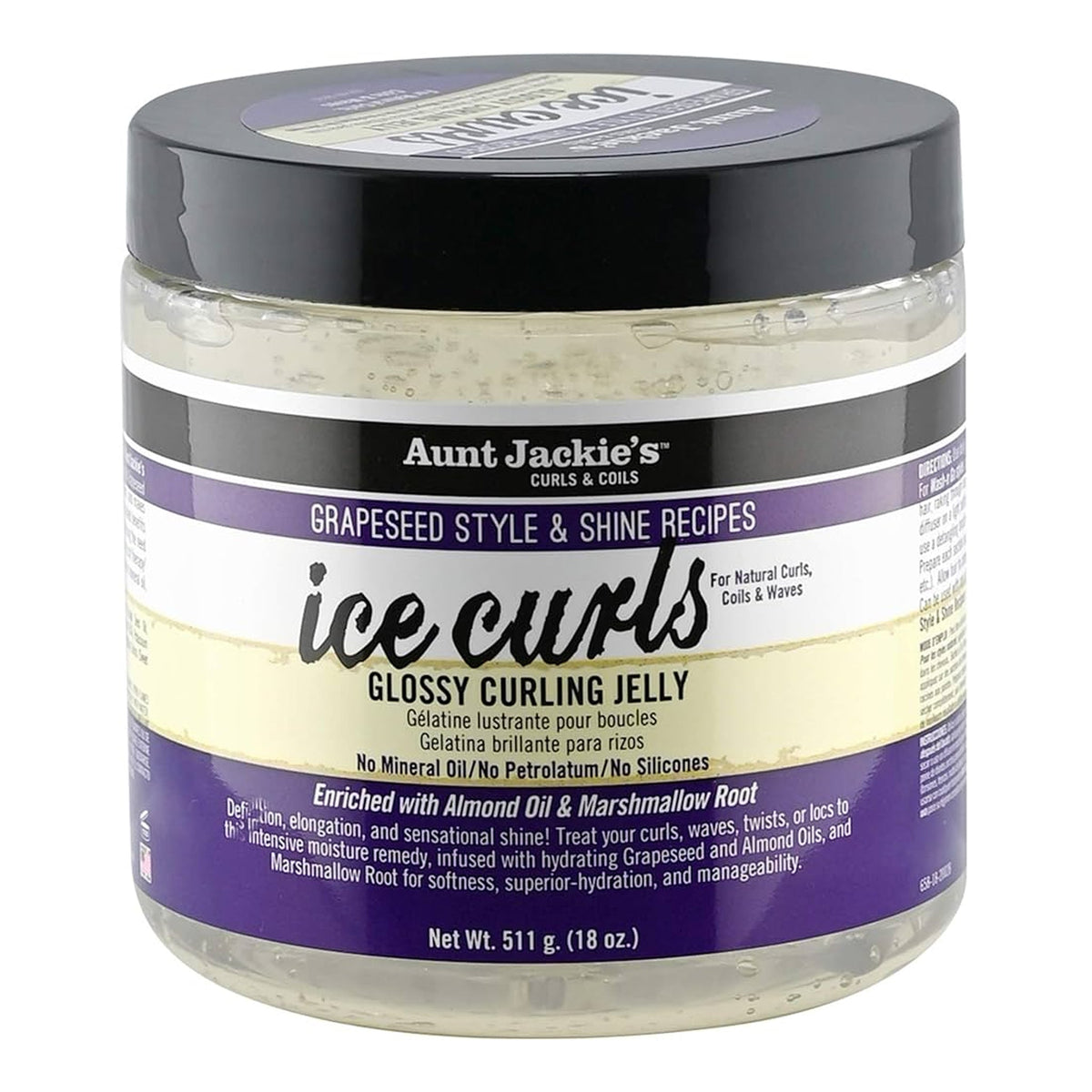 Aunt Jackie's - Ice Curls Glossy Curling Jelly Enriched With Almond Oil & Marshmallow Root - 511g (USA)