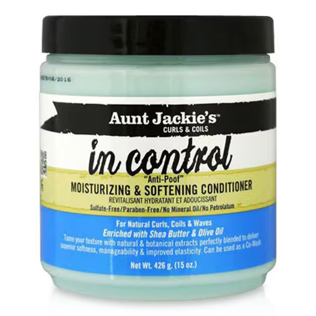 Aunt Jackie's - In Control Anti-Poof Moisturizing & Softening Conditioner Enriched With Shea Butter & Olive Oil - 426g (USA)