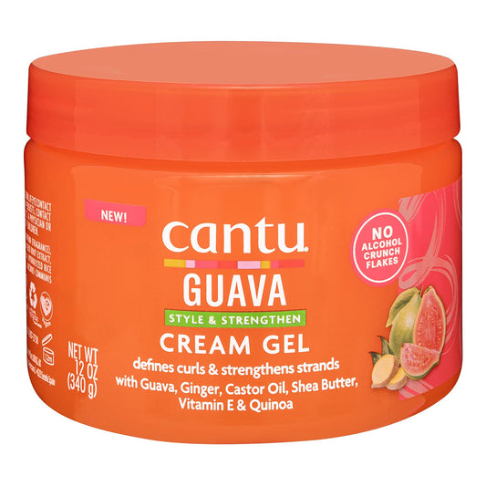 Cantu - Guava Style & Strengthen Cream Gel With Guava, Ginger, Castor Oil, Shea Butter, Vitamin E & Quinoa - 340g