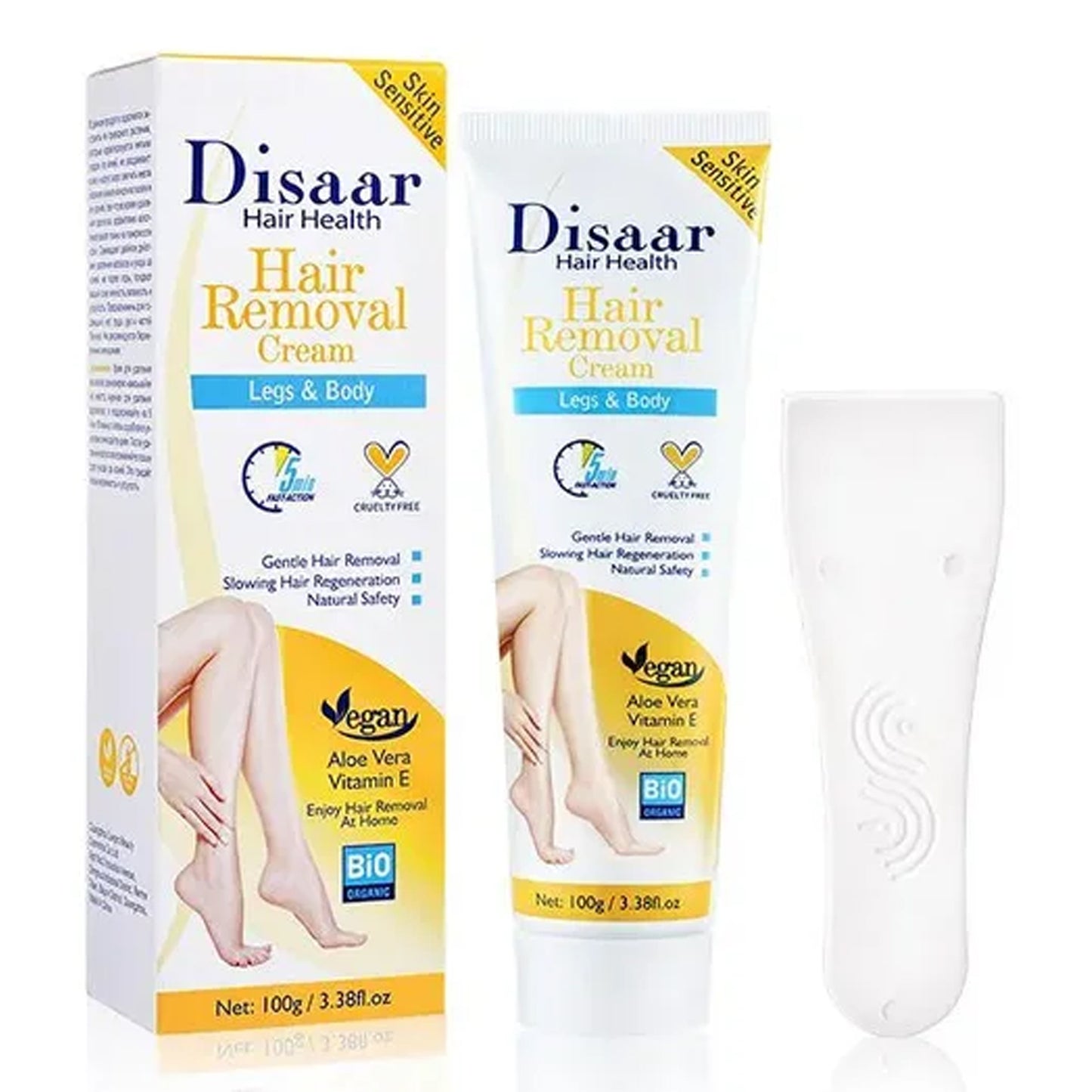 DISAAR - HAIR REMOVAL CREAM WITH ALOE VERA & VITAMIN E - 100G