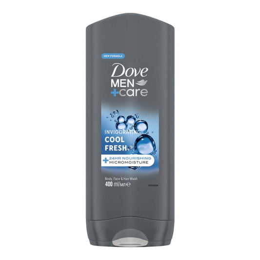 DOVE MEN+CARE - INVIGORATING COOL FRESH BODY, FACE & HAIR WASH - 400ML