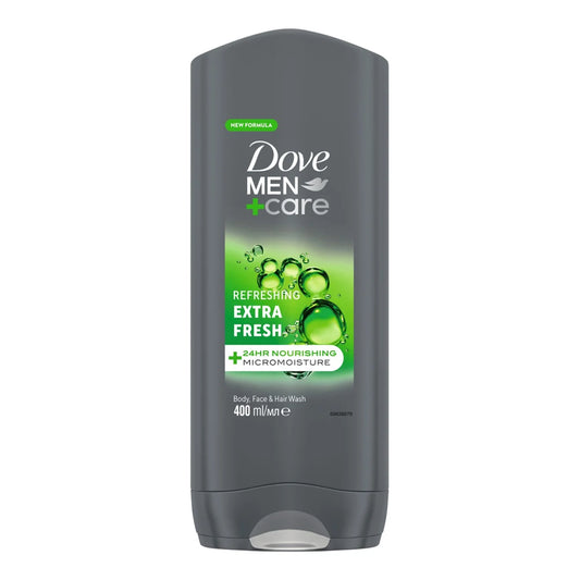 DOVE MEN+CARE - REFRESHING EXTRA FRESH BODY, FACE & HAIR WASH - 400ML