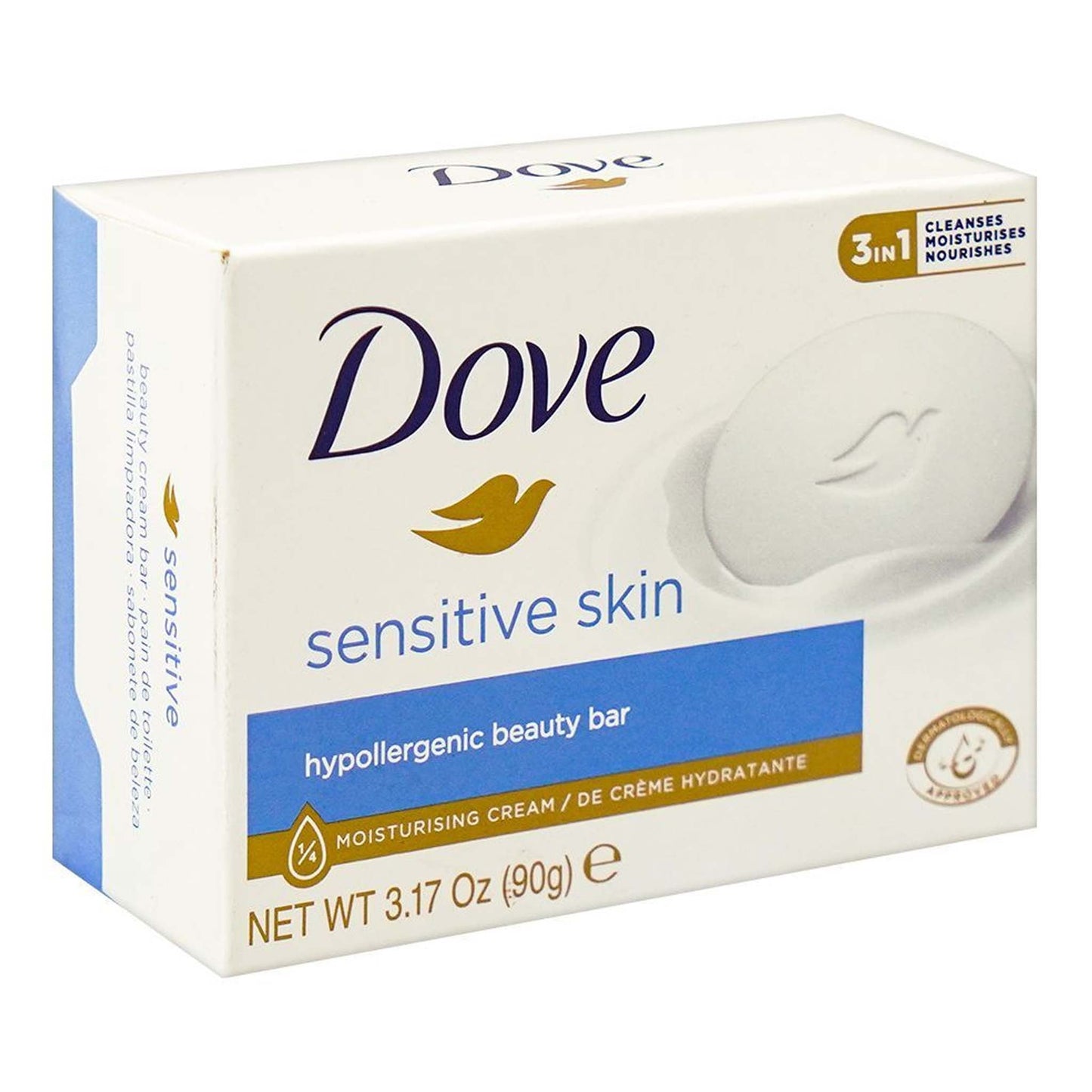 Dove - Sensitive Skin Hypoallergenic Beauty Bar - 90g