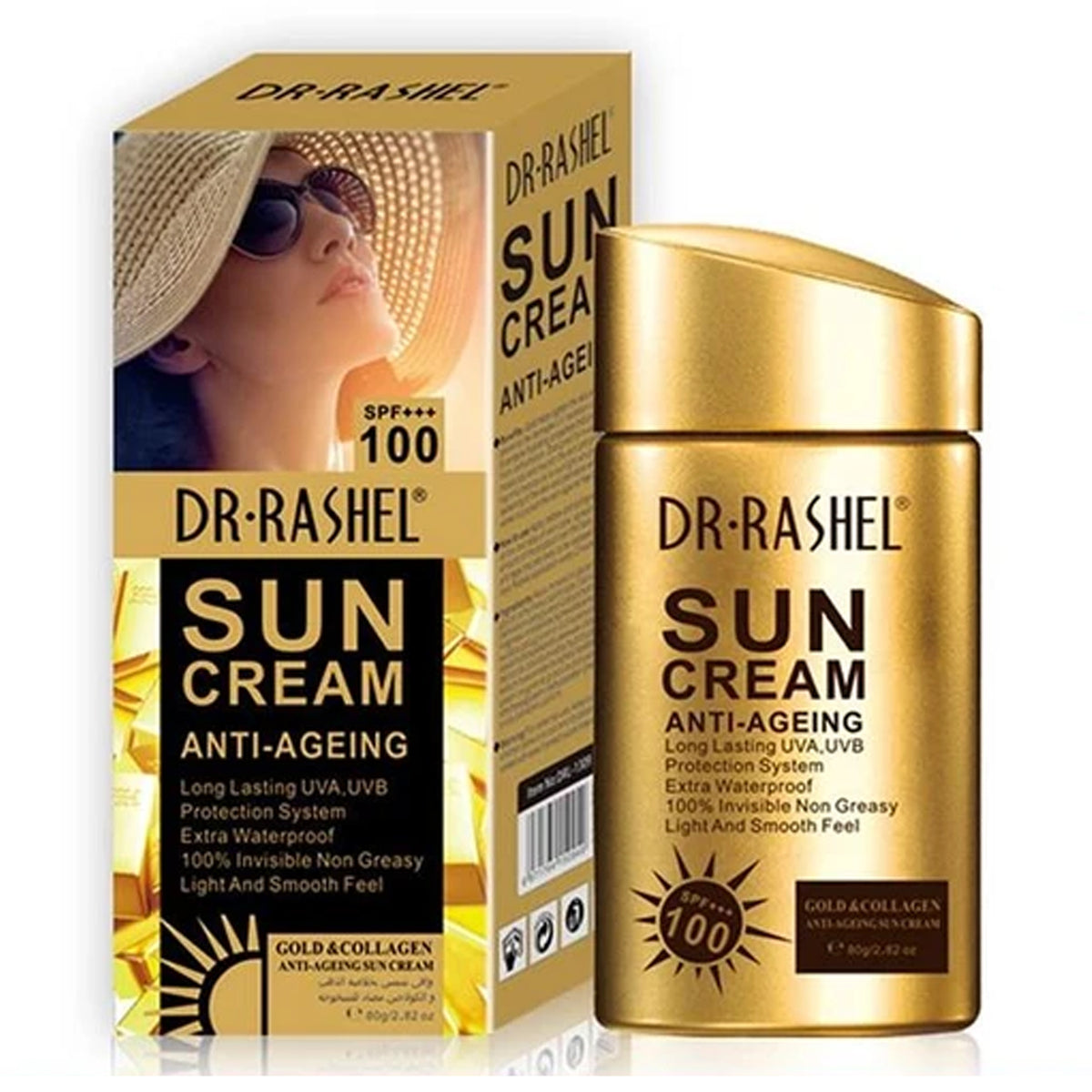 Dr. Rashel - Gold & Collagen Anti-Aging Sun Cream SPF+++ 100 - 80g (PRC)