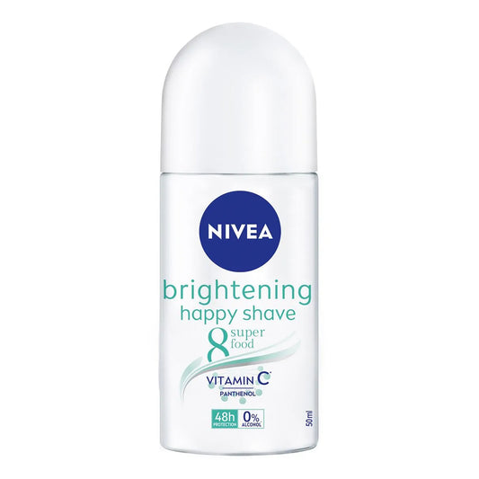 NIVEA - BRIGHTENING HAPPY SHAVE 8 SUPER FOOD 48H DEODORANT ROLL ON - 50ML