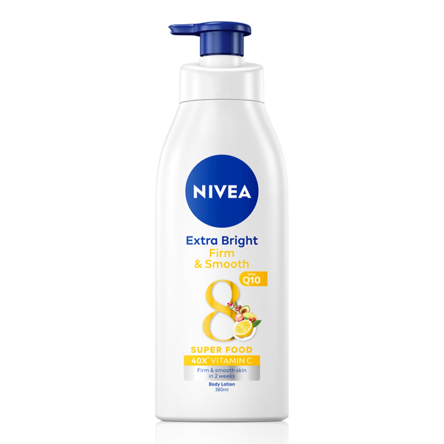 NIVEA - EXTRA BRIGHT FIRM & SMOOTH 8 SUPER FOOD BODY LOTION WITH Q10 - 380ML