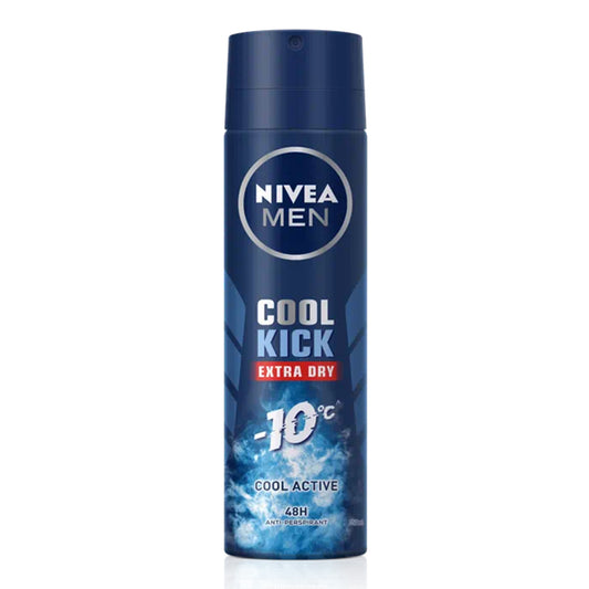 Nivea Men - Cool Kick Extra Dry Cool Active 48H Anti-Perspirant Deodorant Spray - 150ml