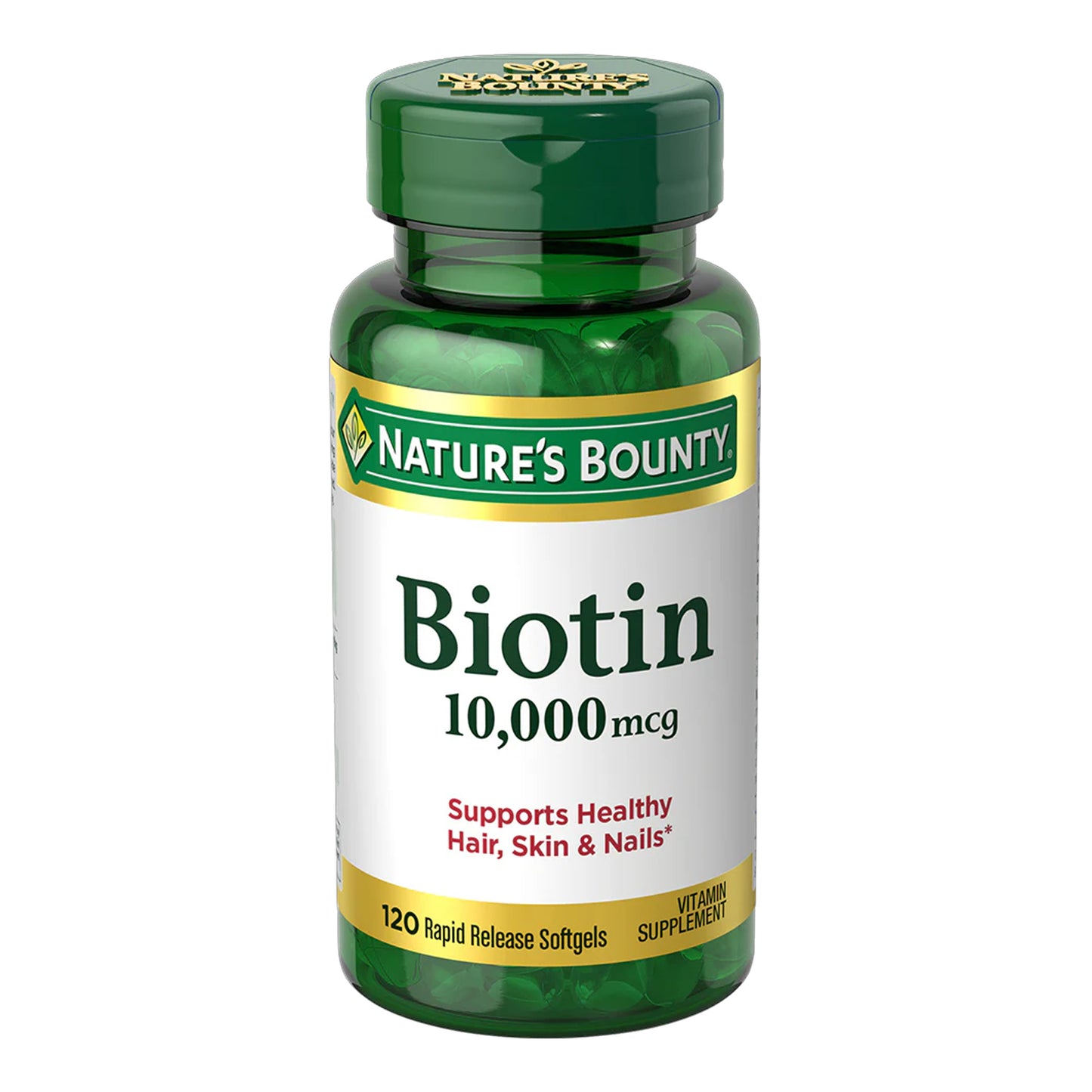 Nature's Bounty - Biotin 10000mcg - 120 Rapid Release Softgels (USA)