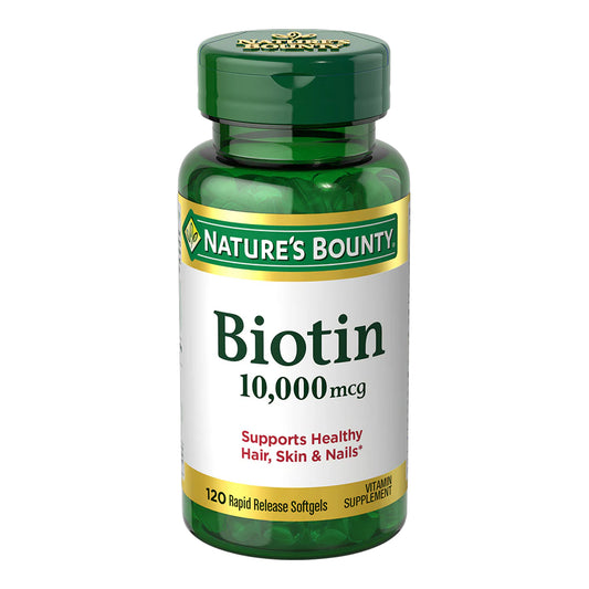 Nature's Bounty - Biotin 10000mcg - 120 Rapid Release Softgels (USA)