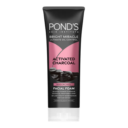 Pond's - Bright Miracle Ultimate Oil Control Activated Charcoal Niasorcinol Facial Foam - 100g (Indonesia)