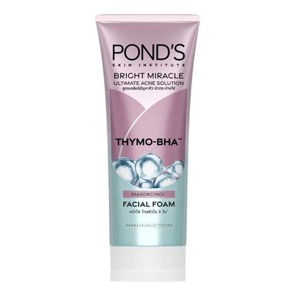 Pond's - Bright Miracle Ultimate Acne Control Thymo-BHA Niasorcinol Facial Foam - 100g (Thailand)