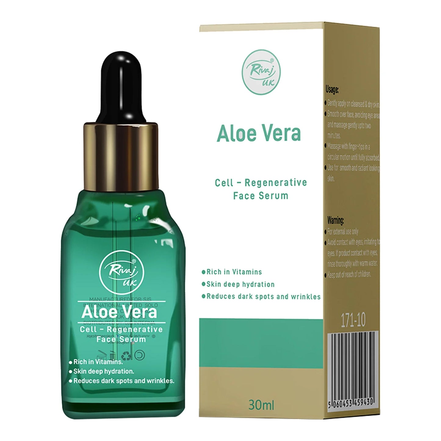 Rivaj UK - Aloe Vera Cell-Regenerative Face Serum - 30ml