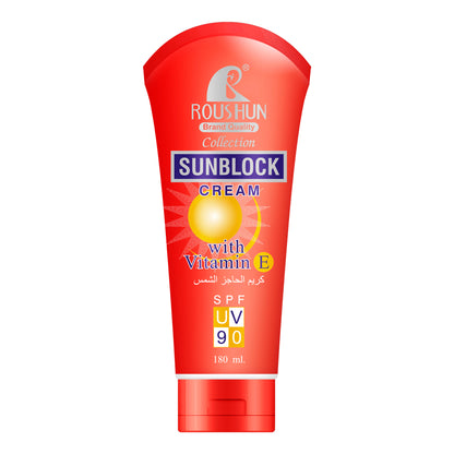 Roushun - Sunblock Cream With Vitamin E SPF 90 - 180ml (PRC)