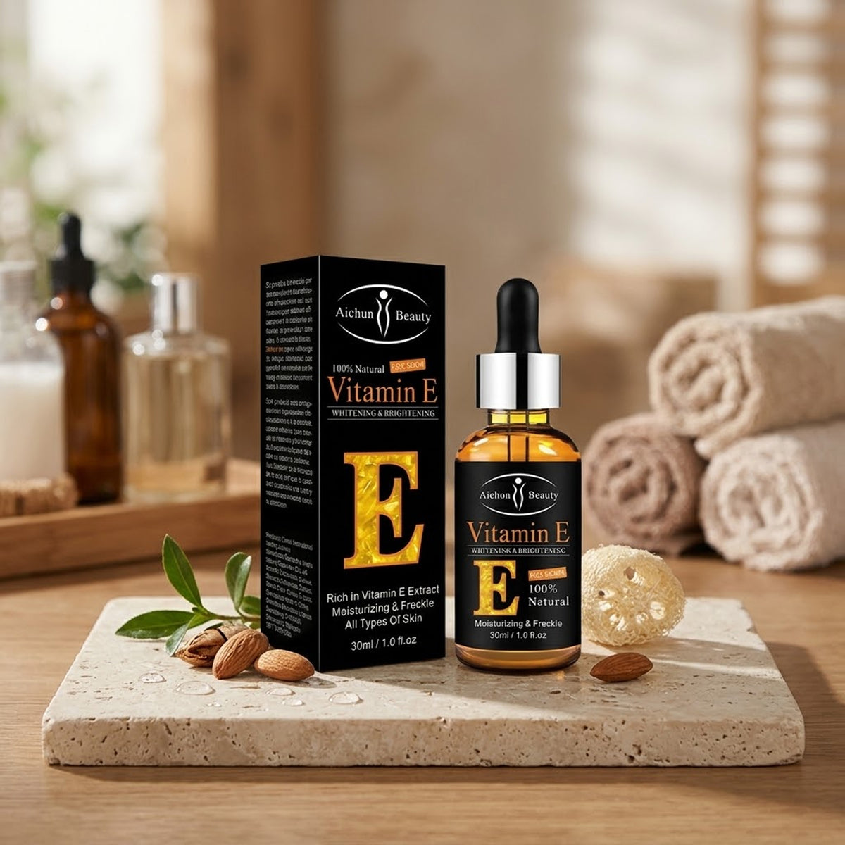 Aichun Beauty - Vitamin E Whitening & Brightening Face Serum - 30ml (PRC)