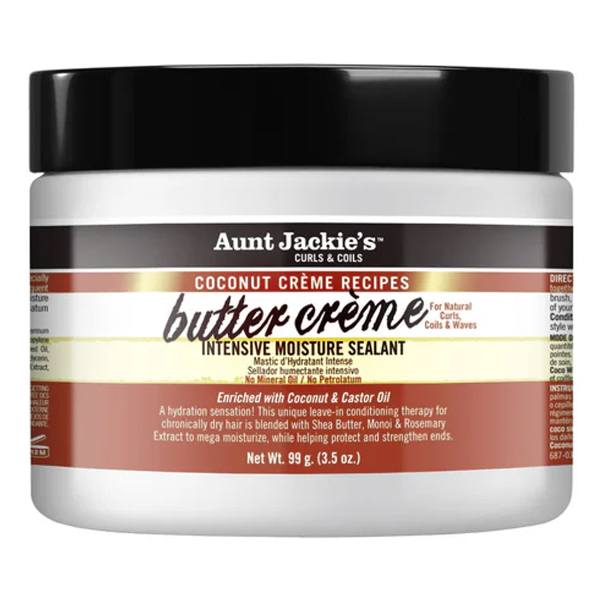 Aunt Jackie's - Butter Creme Intensive Moisture Sealant Enriched With Coconut & Castor Oil - 99g (USA)