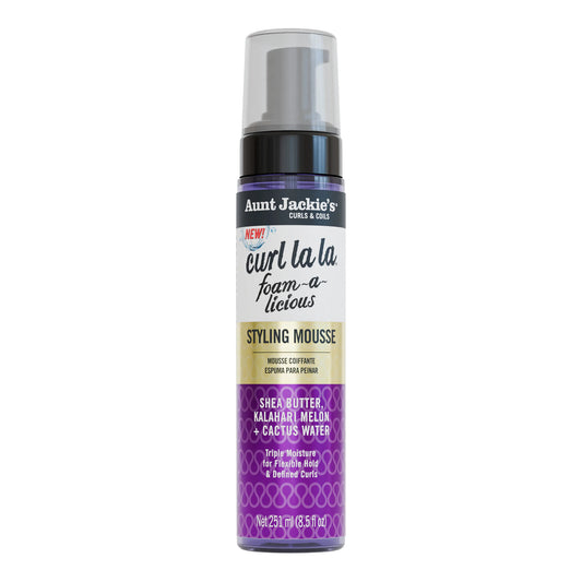 Aunt Jackie's - Curl La La Foam-a-licious Styling Mousse With Shea Butter, Kalahari Melon + Cactus Water - 251ml (USA)